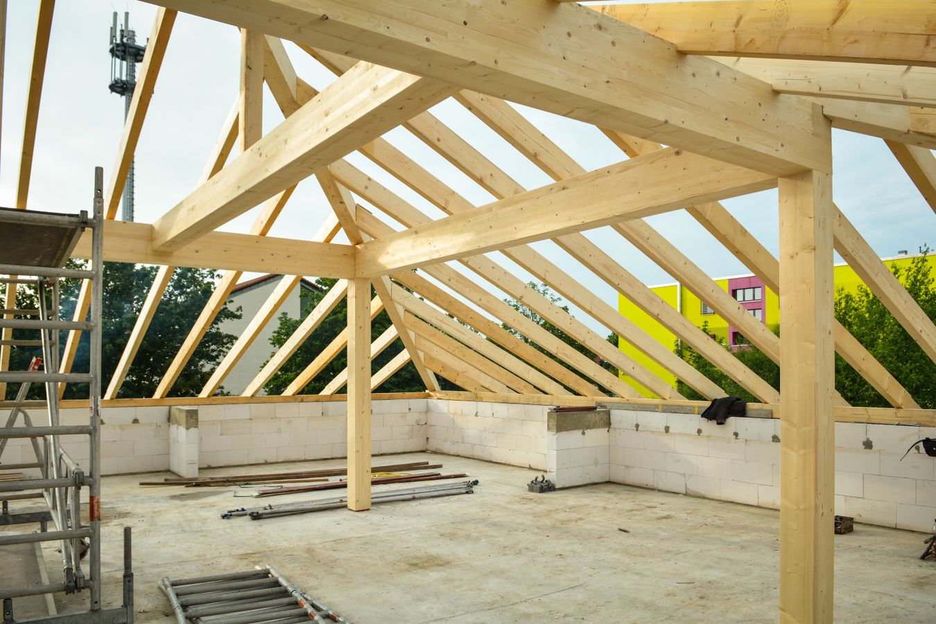 Home addition under construction