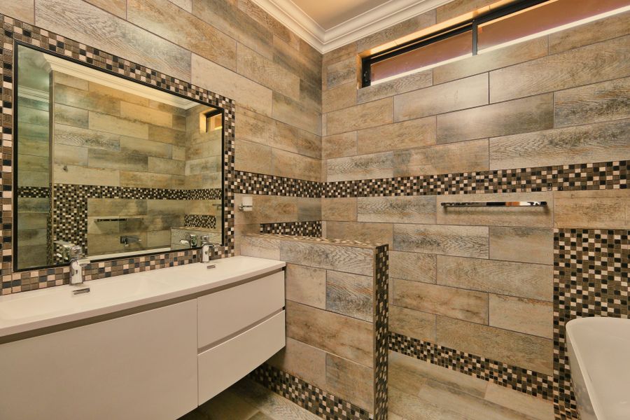 Finished bathroom renovation, a common interior winter renovation project